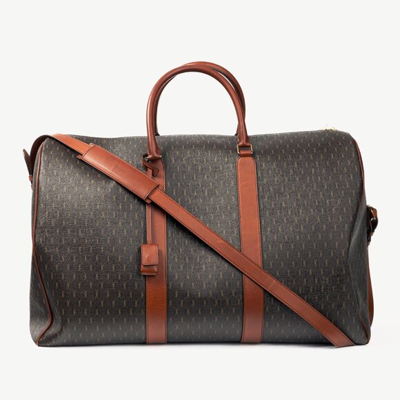 Saint Laurent Le Monogramme 72H Duffle Chestnut Cassandre Canvas & Leather Bag - Picture 1 of 16